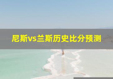 尼斯vs兰斯历史比分预测