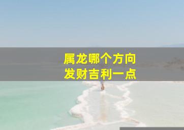 属龙哪个方向发财吉利一点