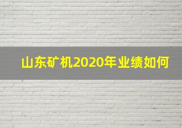 山东矿机2020年业绩如何