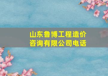 山东鲁博工程造价咨询有限公司电话