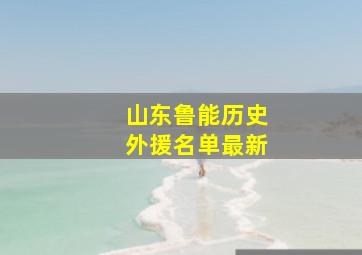 山东鲁能历史外援名单最新