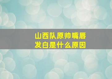 山西队原帅嘴唇发白是什么原因