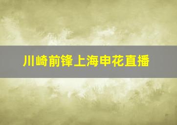 川崎前锋上海申花直播