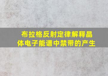 布拉格反射定律解释晶体电子能谱中禁带的产生