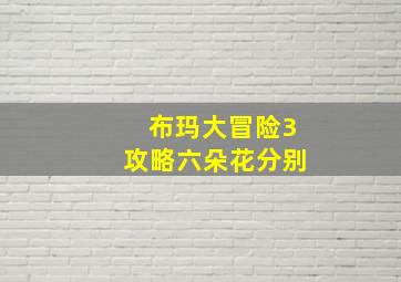 布玛大冒险3攻略六朵花分别