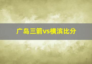 广岛三箭vs横滨比分