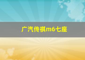 广汽传祺m6七座