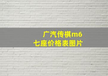 广汽传祺m6七座价格表图片