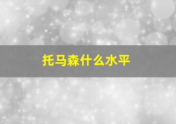 托马森什么水平