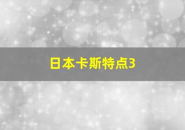 日本卡斯特点3