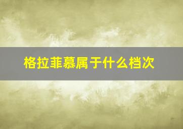 格拉菲慕属于什么档次