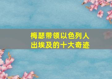 梅瑟带领以色列人出埃及的十大奇迹