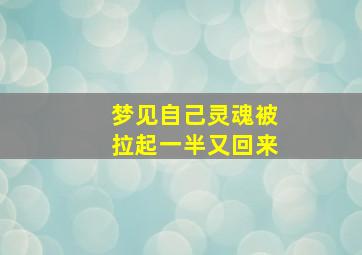 梦见自己灵魂被拉起一半又回来