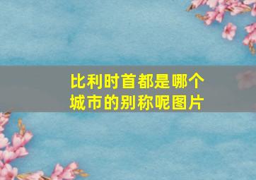 比利时首都是哪个城市的别称呢图片