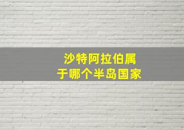 沙特阿拉伯属于哪个半岛国家