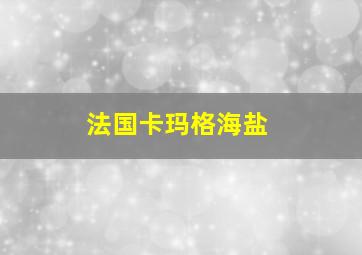 法国卡玛格海盐