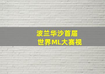 波兰华沙首届世界ML大赛视