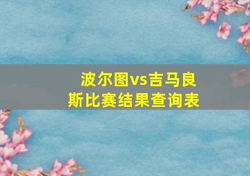 波尔图vs吉马良斯比赛结果查询表