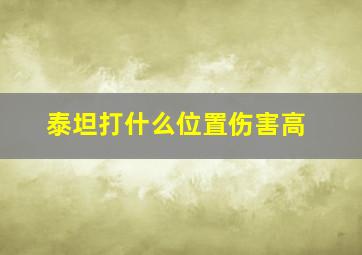 泰坦打什么位置伤害高