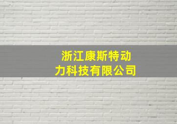 浙江康斯特动力科技有限公司