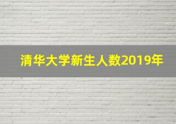 清华大学新生人数2019年