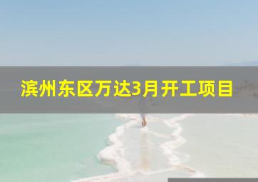 滨州东区万达3月开工项目