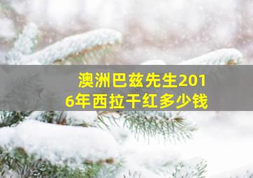 澳洲巴兹先生2016年西拉干红多少钱