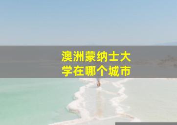 澳洲蒙纳士大学在哪个城市