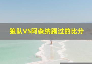 狼队VS阿森纳踢过的比分