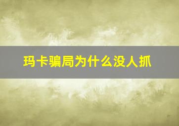 玛卡骗局为什么没人抓