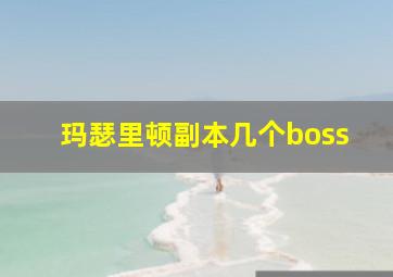 玛瑟里顿副本几个boss