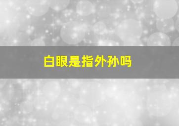 白眼是指外孙吗