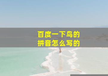 百度一下鸟的拼音怎么写的