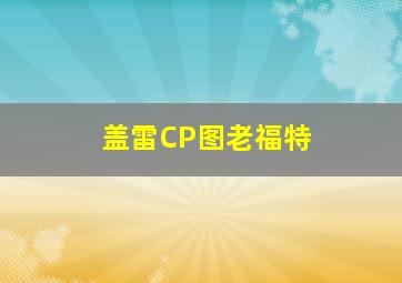 盖雷CP图老福特