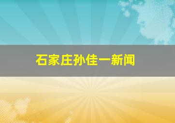 石家庄孙佳一新闻