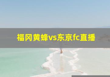 福冈黄蜂vs东京fc直播