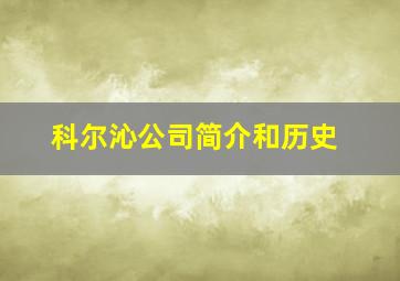 科尔沁公司简介和历史