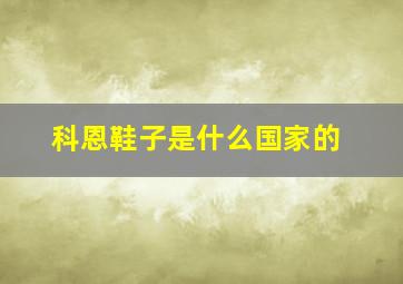 科恩鞋子是什么国家的