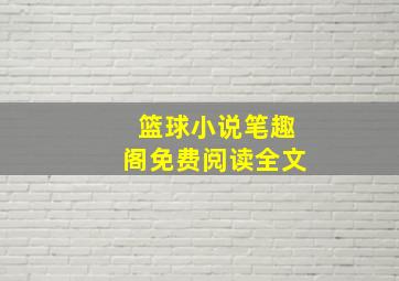 篮球小说笔趣阁免费阅读全文