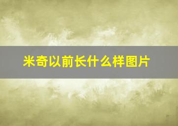 米奇以前长什么样图片