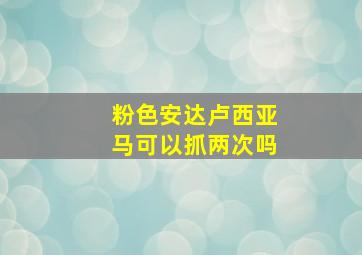 粉色安达卢西亚马可以抓两次吗