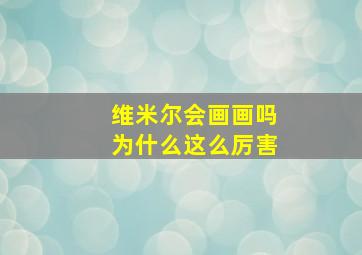 维米尔会画画吗为什么这么厉害