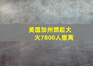 美国加州燃起大火7800人撤离