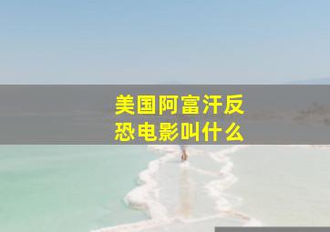 美国阿富汗反恐电影叫什么