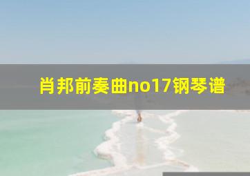 肖邦前奏曲no17钢琴谱