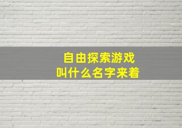 自由探索游戏叫什么名字来着