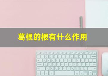 葛根的根有什么作用