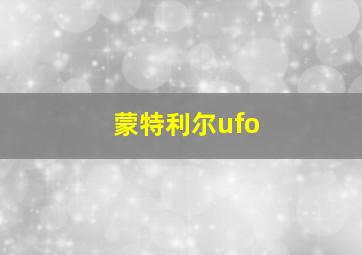 蒙特利尔ufo