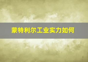 蒙特利尔工业实力如何