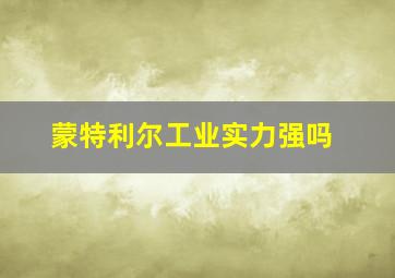 蒙特利尔工业实力强吗